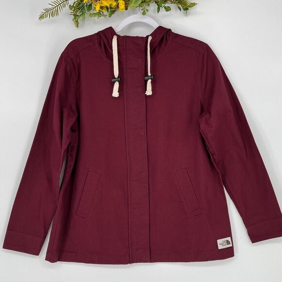 The North Face Shipler Full Zip Hoodie Womens Size Medium  Deep Garnet Red - Picture 4 of 16